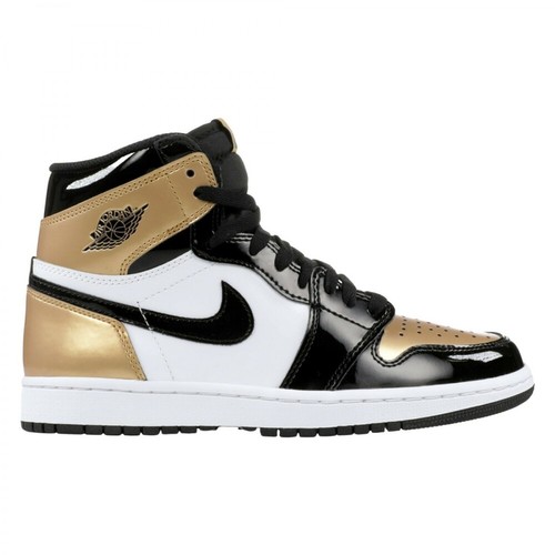 Nike, Air Jordan 1 High Retro Gold Toe Sneakers Żółty, male, 4344.00PLN