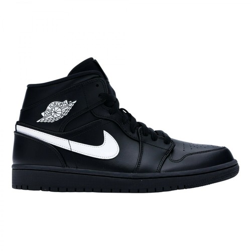 Nike, Jordan 1 Mid Black White Czarny, male, 4948.00PLN