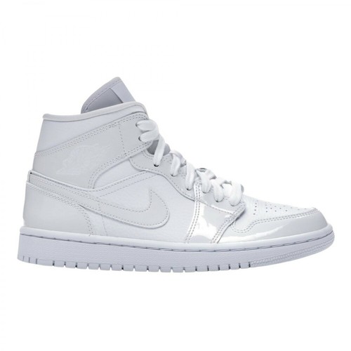 Nike, Jordan 1 Mid Triple White Sneakers Biały, male, 2372.00PLN
