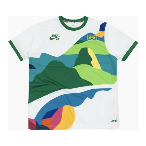 Nike, Parra Brazil Federation Kit Crew T-shirt Zielony, male, 833.00PLN