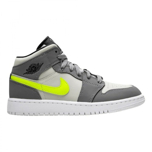 Nike, Sneakers Air Jordan 1 Mid Gunsmoke Volt Szary, female, 2109.00PLN