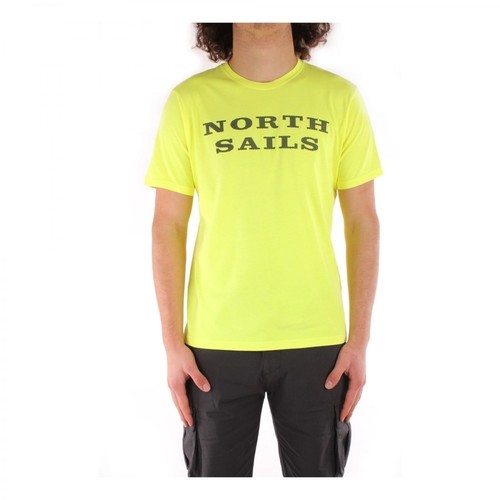 North Sails, 692695 Short sleeve T-shirt Żółty, male, 271.00PLN