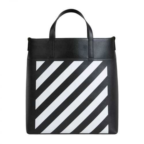 Off White, Striped Tote Bag Czarny, female, 3876.00PLN