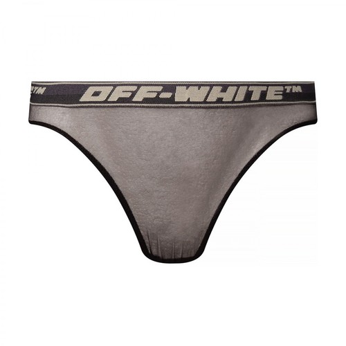 Off White, Transparent Briefs with Logo Band Szary, female, 420.00PLN