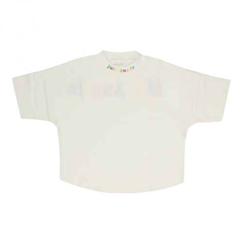 Palm Angels, T-Shirt Pgaa001F21Jer001 Biały, female, 684.00PLN