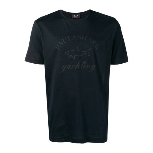 Paul & Shark, Logo T-Shirt Czarny, male, 319.55PLN
