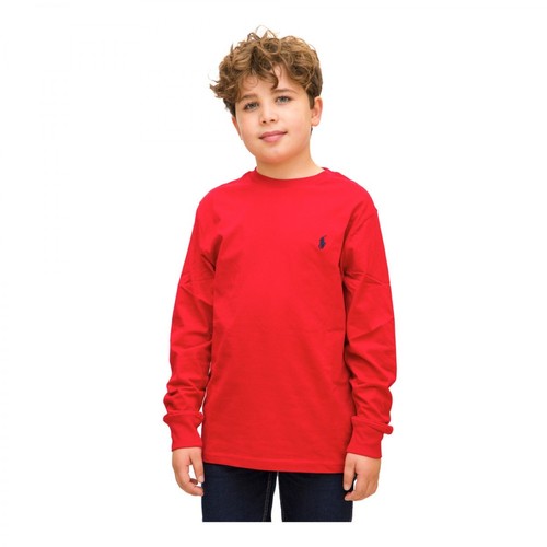 Polo Ralph Lauren, T-shirt con Logo Czerwony, male, 260.10PLN