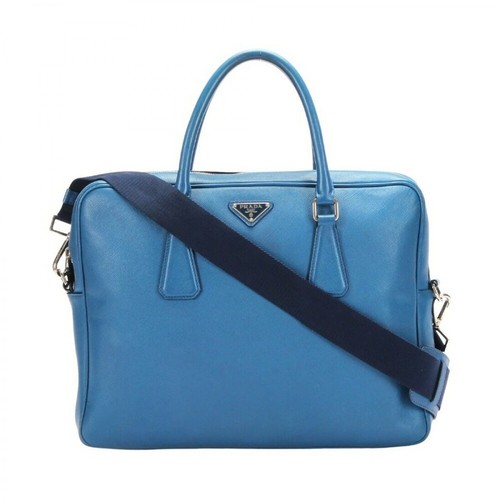 Prada Vintage, Pre-owned 2Way Shoulder Bag Business Bag 31 / L Niebieski, female, 4852.00PLN