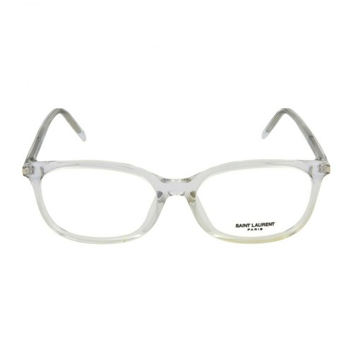 Saint Laurent, Square-Frame Acetate and Silver-Tone Optical Glasses Biały, female, 1086.00PLN