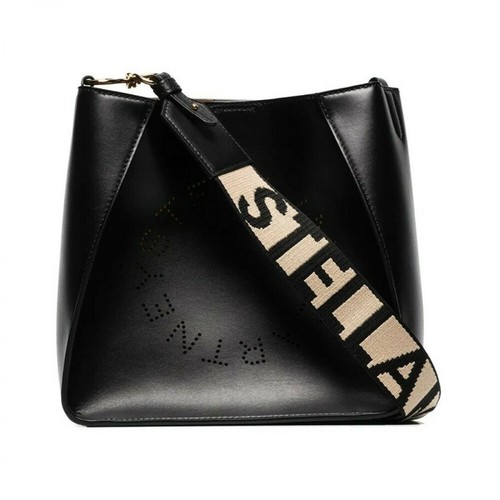 Stella McCartney, Stella Logo Shoulder Bag Czarny, female, 2372.00PLN