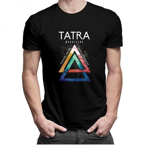 Tatra mountains - passion, nature, spirit, adventure - męska koszulka z nadrukiem 69.00PLN