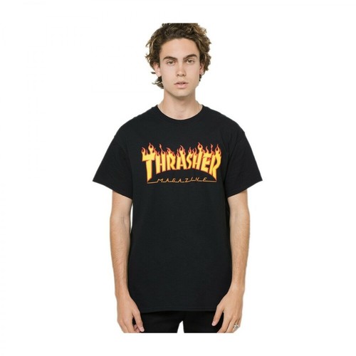 Thrasher, Flame T-Shirt Czarny, male, 274.00PLN
