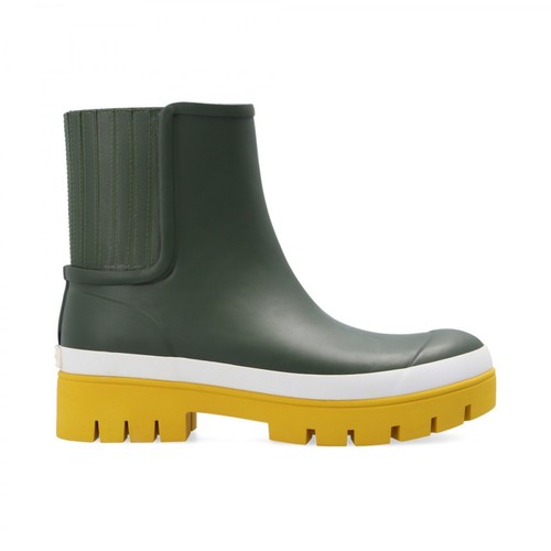 Tory Burch, Rain boots with logo Zielony, female, 935.03PLN