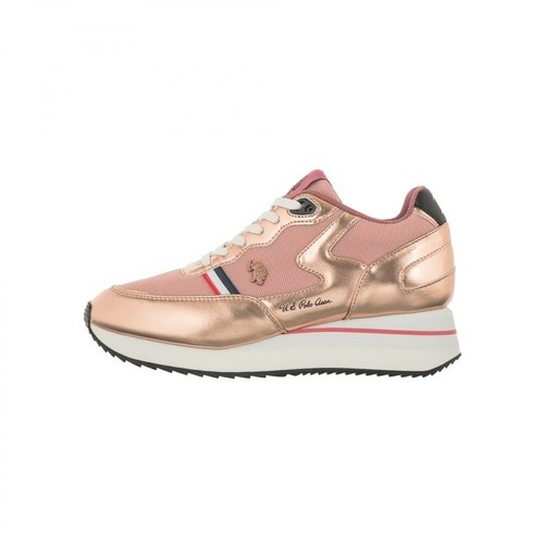 US Polo, Scarpe sneakers running Livy in ecopelle/ mesh Ds21Up01 Różowy, female, 548.00PLN