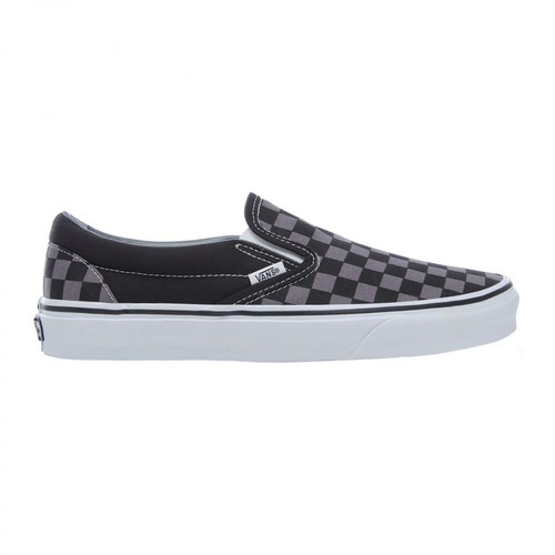 Vans, Checkerboard Classic Slip-On Sneakers Szary, male, 270.00PLN