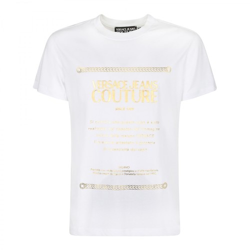 Versace Jeans Couture, Printed T-shirt Biały, male, 376.00PLN