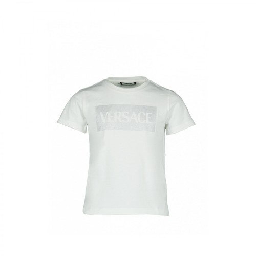 Versace, Logo T-shirt Biały, male, 570.00PLN