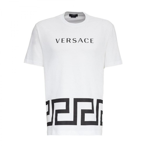 Versace, T-Koszula z logo Biały, male, 1772.00PLN