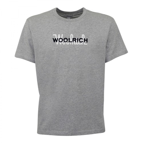 Woolrich, T-shirt Szary, male, 275.00PLN