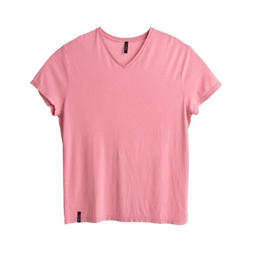 360 Icôn, Simple V-neck T-shirt Różowy, male, 243.39PLN