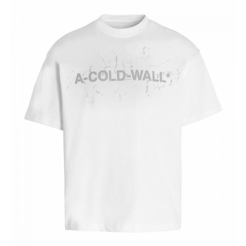 A-Cold-Wall, Jersey T-Shirt with Logo Biały, male, 560.00PLN