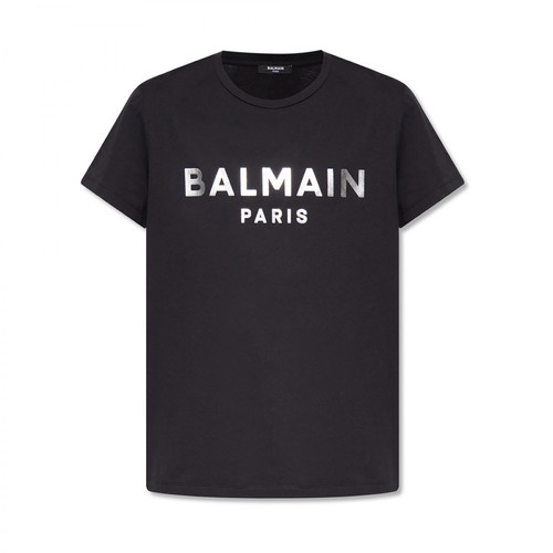 Balmain, Logo T-shirt Czarny, male, 1596.00PLN