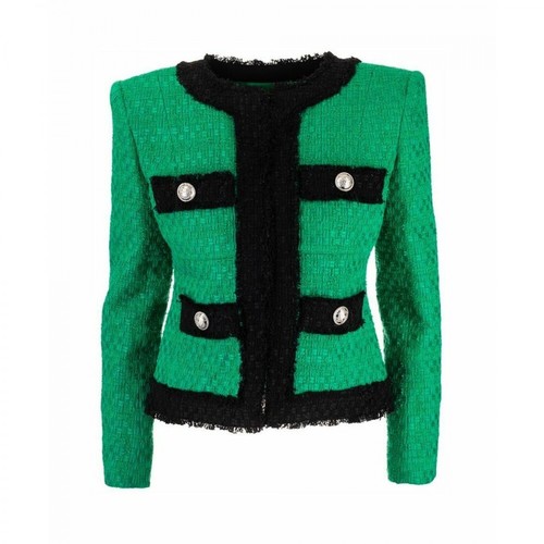 Balmain, Two Tone Tweed Jacket Zielony, female, 9889.00PLN