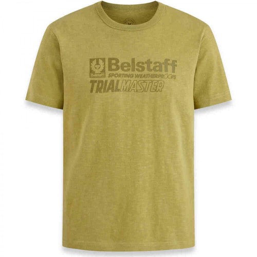 Belstaff, Trialmaster T-shirt Zielony, male, 327.00PLN