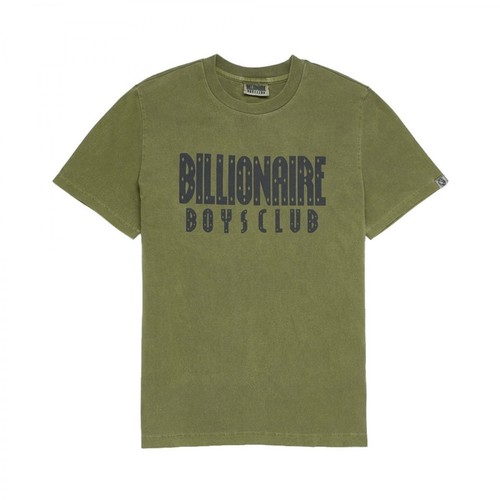 Billionaire Boys Club, Overdyed Straight Logo T-shirt Zielony, male, 348.00PLN
