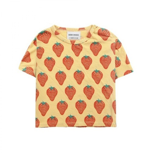 Bobo Choses, T-shirt Strawberry All O Bebe Pomarańczowy, unisex, 159.77PLN