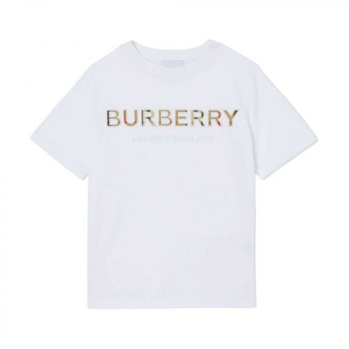 Burberry, Cotton T-shirt Biały, female, 776.00PLN
