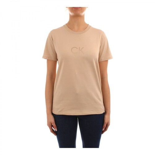 Calvin Klein, K20K203703 T-shirt Beżowy, female, 374.00PLN