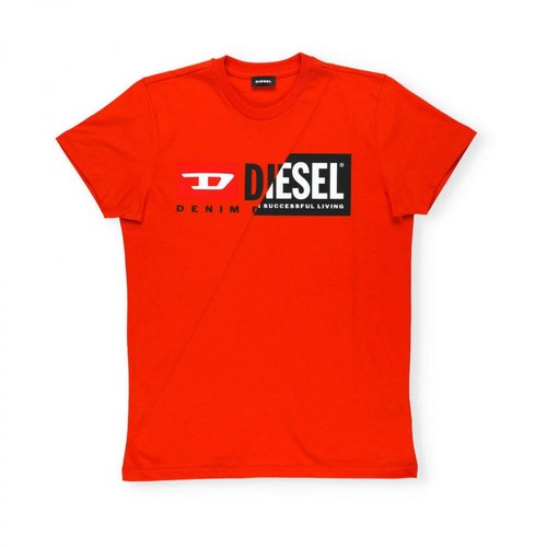 Diesel, T-shirt Pomarańczowy, male, 167.00PLN