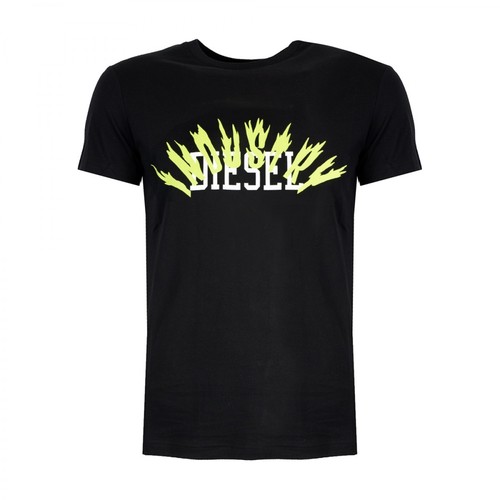 Diesel, T-shirt T-Diego-A10 Czarny, male, 164.00PLN