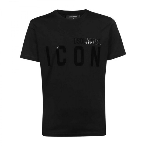 Dsquared2, Icon T-shirt Czarny, male, 723.00PLN