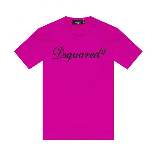 Dsquared2, Logo T-shirt Różowy, female, 648.00PLN