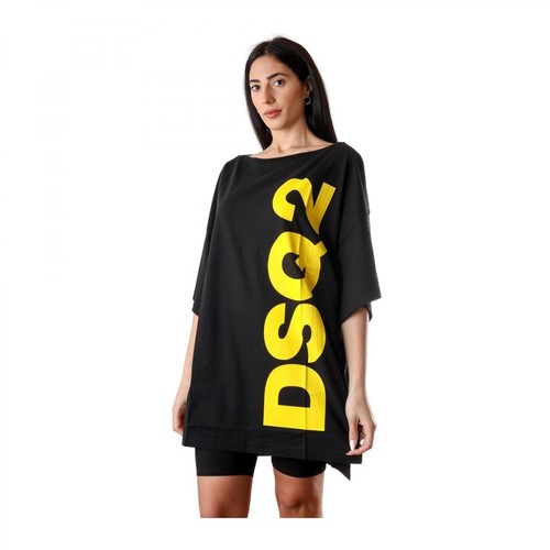 Dsquared2, Oversized T-shirt Czarny, female, 671.00PLN