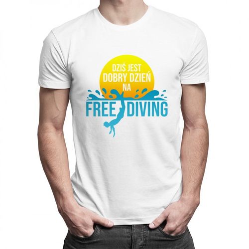 Dziś jest dobry dzień na freediving - męska koszulka z nadrukiem 69.00PLN