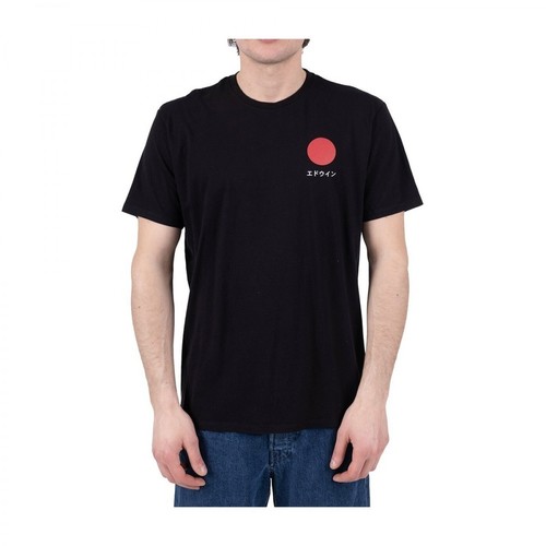 Edwin, T-shirt Czarny, male, 160.00PLN