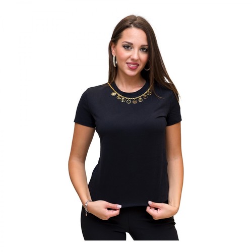 Elisabetta Franchi, T-shirt Czarny, female, 775.20PLN