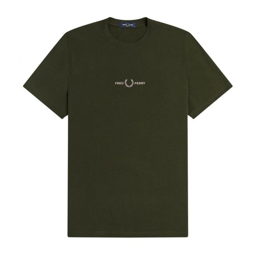 Fred Perry, T-shirt 5034606105314 Zielony, male, 371.00PLN
