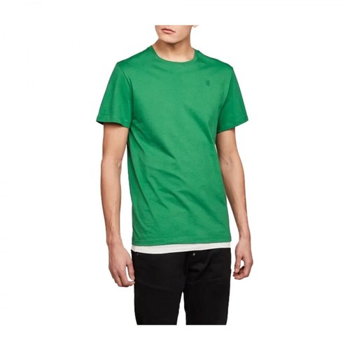 G-star, Base T-Shirt Zielony, male, 170.00PLN