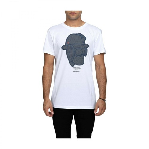 G-star, Graphic T-shirt Biały, male, 311.00PLN