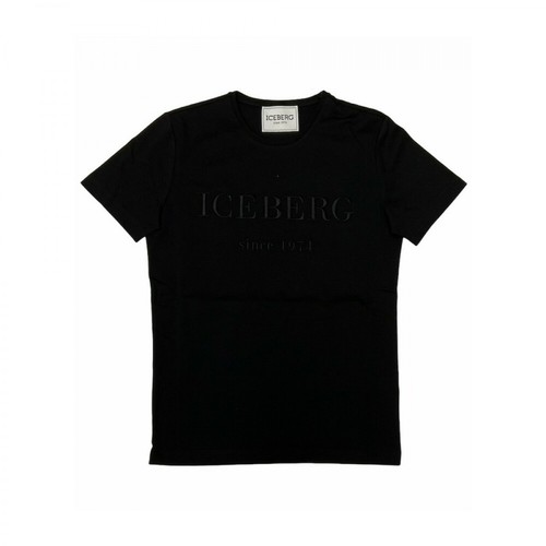 Iceberg, F014-6301 T-shirt maniche corte Czarny, male, 411.00PLN