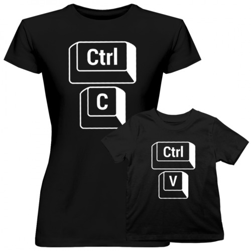 Komplet dla mamy i córki - Ctrl+C Ctrl+V - koszulki z nadrukiem 108.00PLN