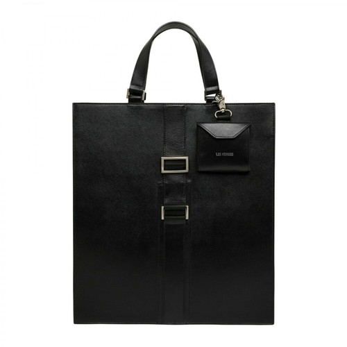 Les Hommes, Leather Tote BAG With Metal Details Czarny, female, 3063.83PLN