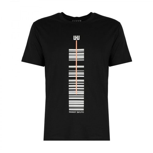 Les Hommes, T-shirt Line Barcode Czarny, male, 318.00PLN
