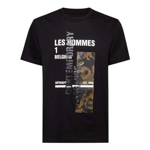 Les Hommes, urban T-shirt Czarny, male, 844.00PLN