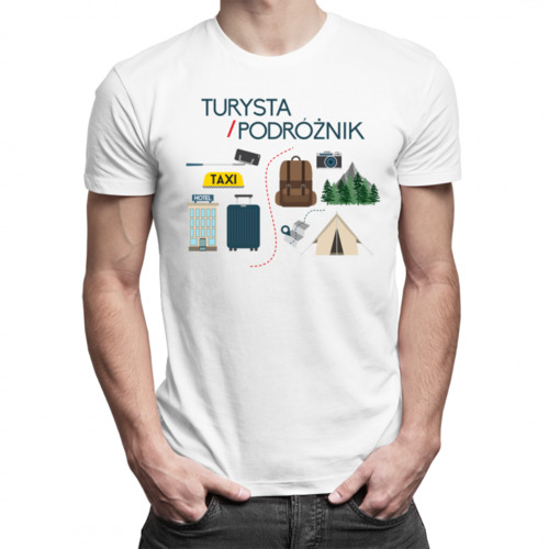 Lista różnic - podróżnik a turysta - męska koszulka z nadrukiem 69.00PLN