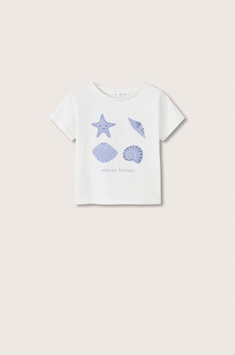 Mango Kids t-shirt bawełniany dziecięcy Conchas 45.99PLN